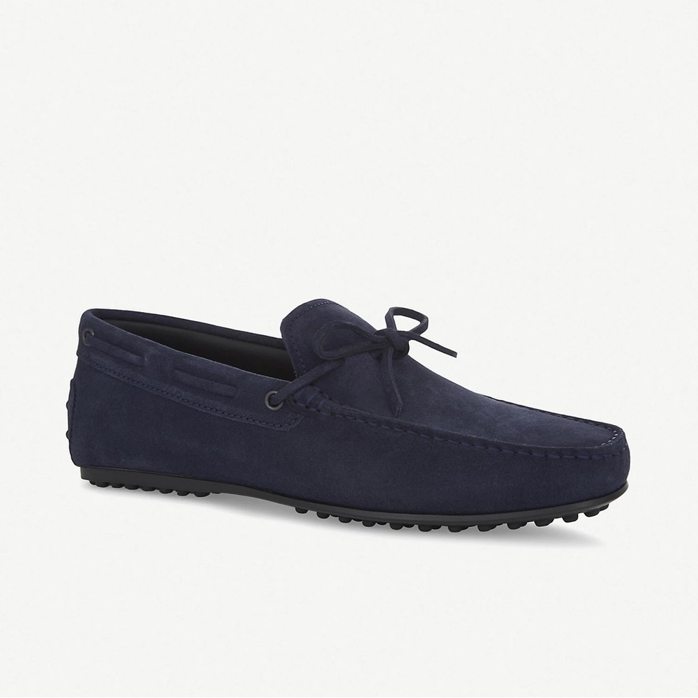 NWT Tod’s City Gommino Suede Loafer Navy US 12 / UK 10.5